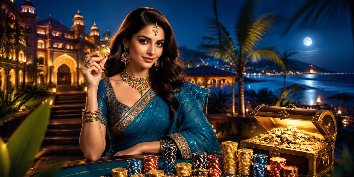 Indian woman using mobile betting app