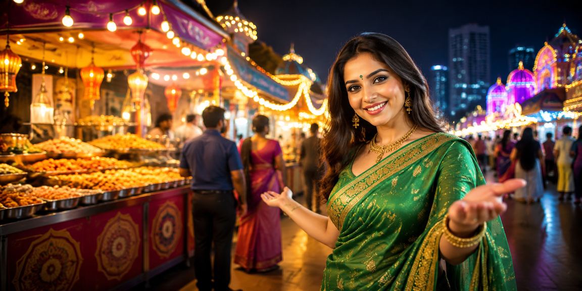 Indian woman enjoying online casino bonus